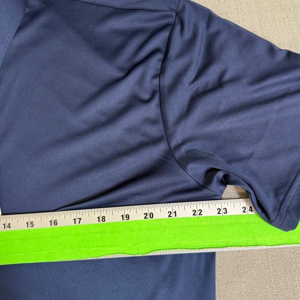 Collars & Co Semi Spread Polo Built In Collar Navy Large Formal Preppy Neutral - Picture 8 of 9